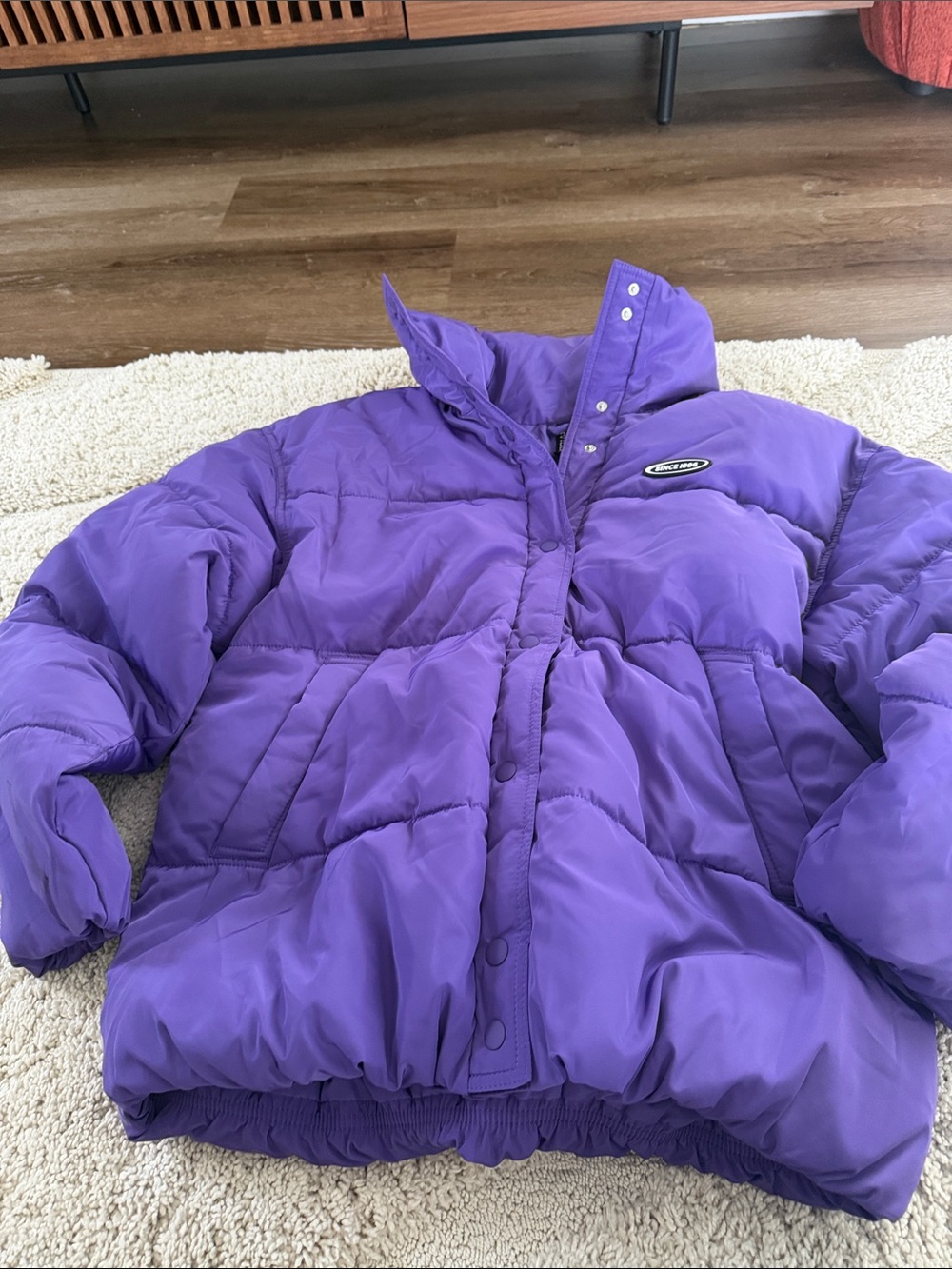H&M Purple Puffer Jacket - Cozy Insulated Coat